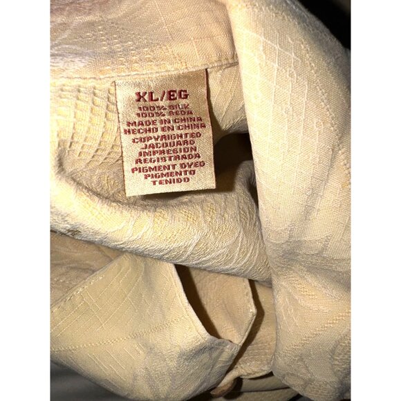 Jamaica Jaxx  Leaf Print Button-Up Shirt XL 100% Cotton Short Sleeve Casual - Picture 3 of 7